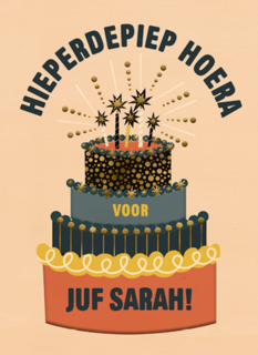 hieperdepiep hoera me een taart