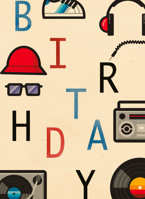 Happy birthday dj kaart