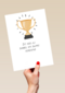Complimentkaart dubbel en dwars verdiend