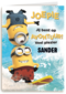 op kamp kaart met coole minions