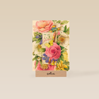 vijfenzeventig jaar met bloemen