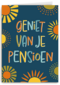 Pensioen kaart zonnetjes