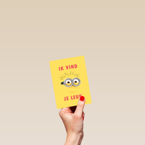 Minions kaart ik vind je leuk