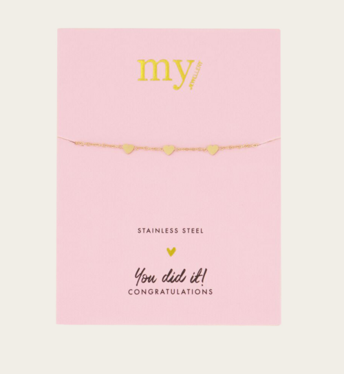 My Jewellery Armband Drie Hartjes You Did It