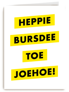 Verjaardagskaart man vrouw grappig heppie bursdee to joehoe