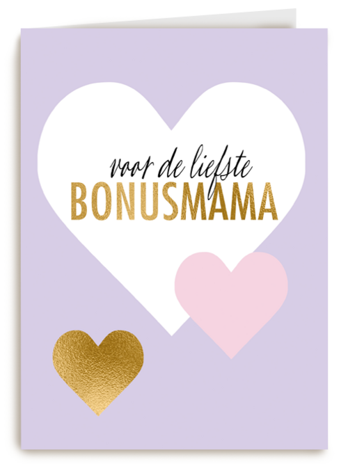 moederdag kaart stijlvol voor de liefste bonus mama