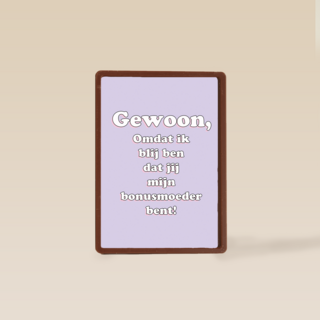 moederdag kaart hip blij dat jij mijn bonusmoeder bent