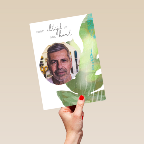 Fotokaart condoleance voor altijd in ons hart