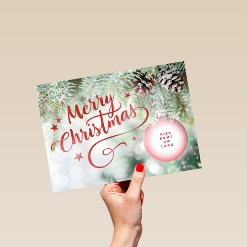 zakelijke kerstkaart met merry christmas