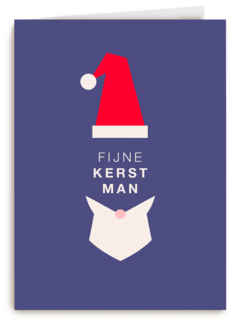 Fijne kerst man kaart