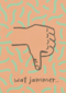 gezakt kaart thumbs down