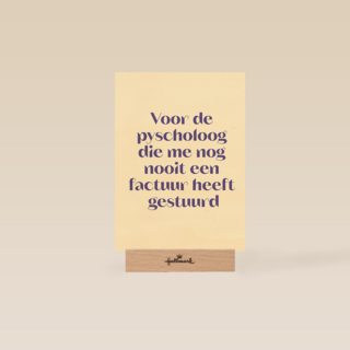 Voor mijn psycholoog