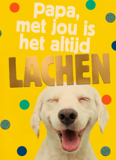 Vaderdagkaart papa met jou is het altijd lachen
