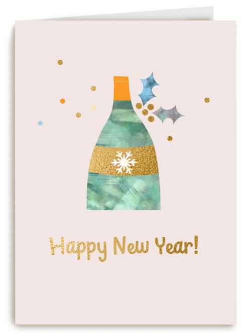 Kaart Hallmark | Nieuwjaar | Happy New Year Fles