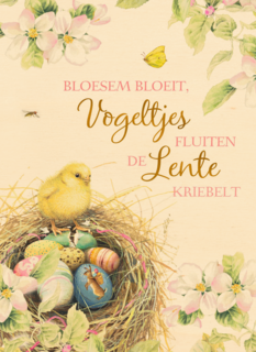 Paaskaart Marjolein Bastin Vogeltjes fluiten