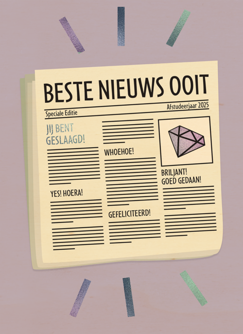 Houten Kaart Diploma | Houten Kaart Hallmark | Diploma | Geslaagd Beste Nieuws Ooit