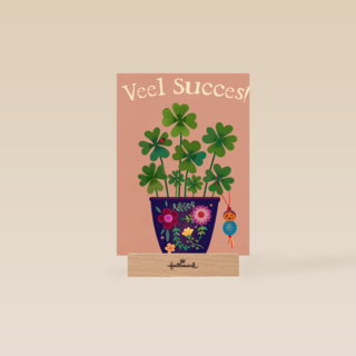 Succes kaart klavertjes vier plant