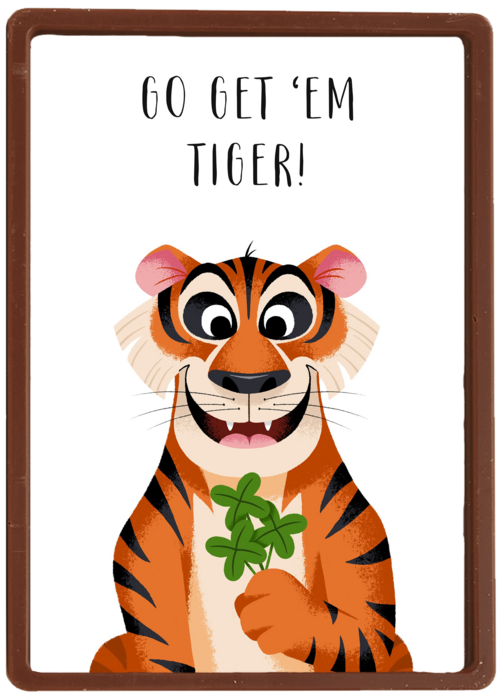 Chocolade Kaart | Hallmark | Go Get Em Tiger