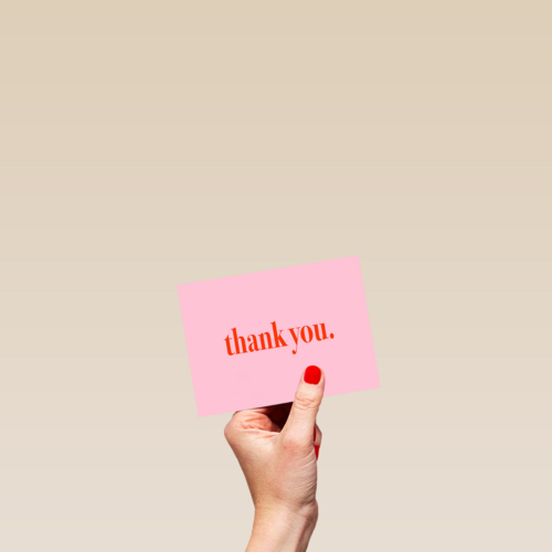bedanktkaart thank you roze