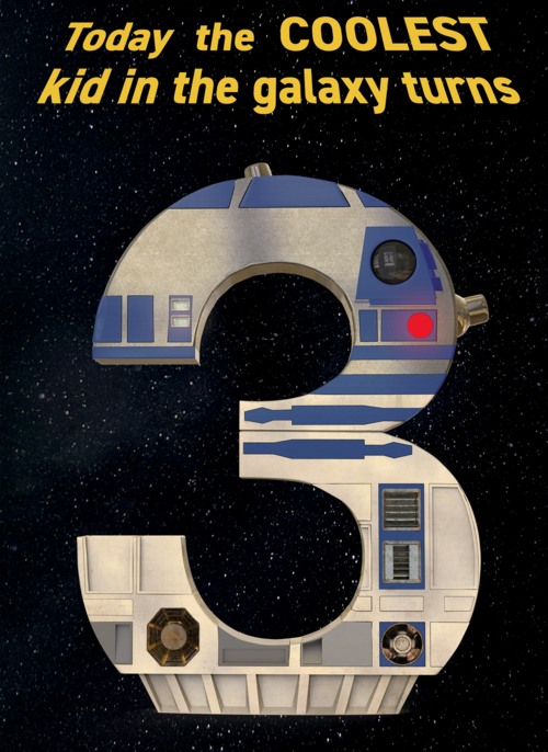 Star Wars verjaardagskaart 3 jaar