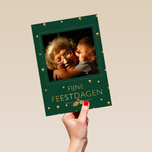 Fotokaart Kerst fijne feestdagen