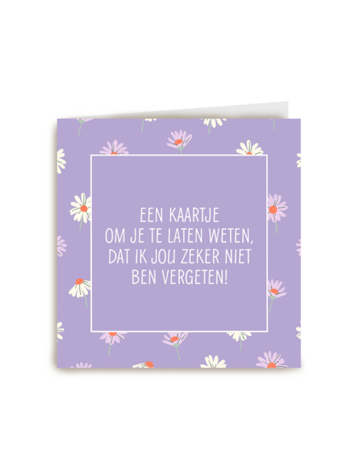 Kaart Hallmark | Te Laat | Sterkte Kaart Ik Ben Jou Zeker Niet Vergeten