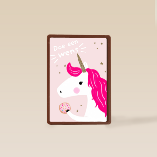 een wens van een eenhoorn met donut