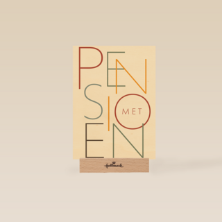 Pensioen kaart met pensioen