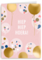gefeliciteerd kaart vrouw hiep hiep hoera