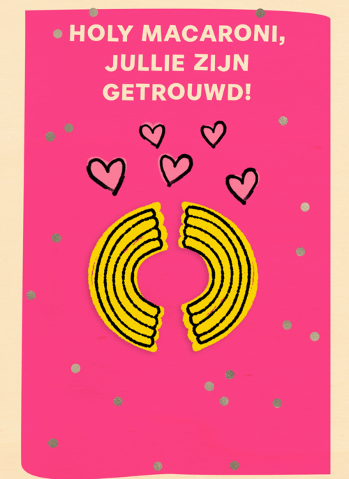 Houten Kaart Felicitatie Huwelijk | Houten Kaart Hallmark | Felicitatie Huwelijk | Holy Macaroni Jullie Zijn Getrouwd