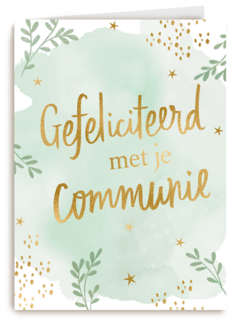 Gefeliciteerd met je communie Groen