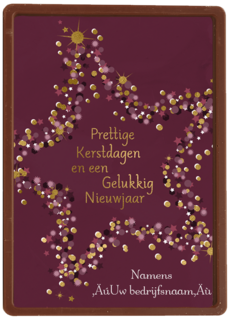 zakelijke kerstkaart met ster en eigen tekst