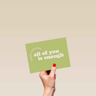 valentijn vriendschap kaart all of you is enough