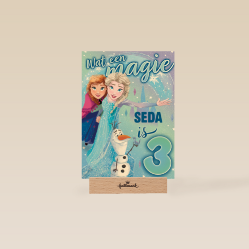 Wat een magie verjaardagskaart Frozen