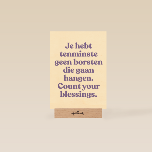 verjaardag kaart grappig borsten die gaan hangen