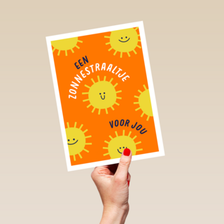 Hart onder de riem kaart een zonnetraaltje voor jou