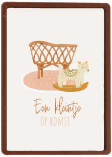 Zwangerschap kaart een kleintje op komst