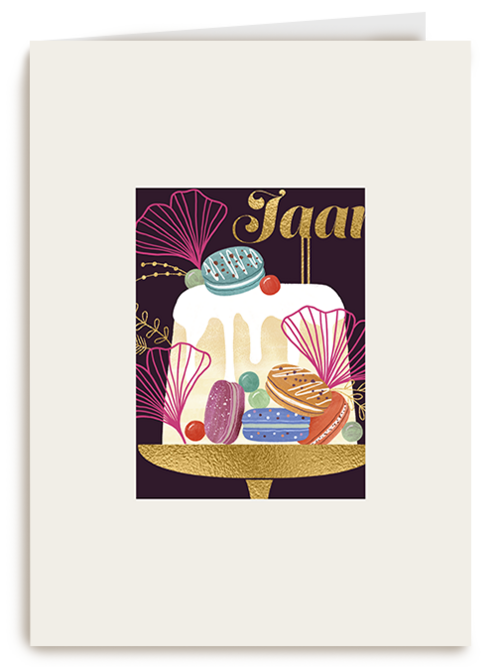 Kaart Hallmark | Kaart Met Leeftijden | Verjaardagskaart Stijvolle Taart Met Leeftijd