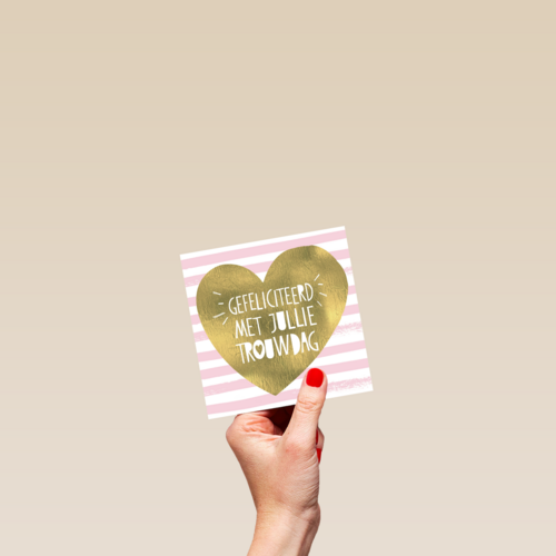 huwelijksjubileum goud hart