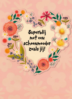 moederdag kaart klassiek superblij met een schoonmoeder zoals jij