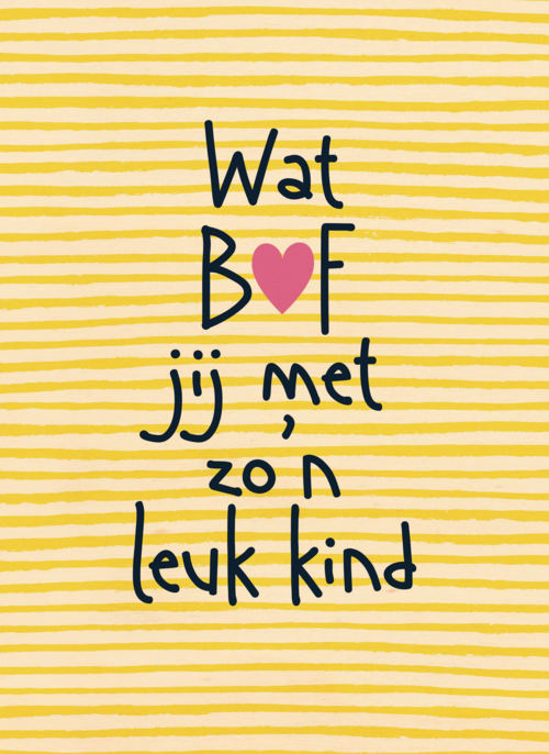 Houten Kaart Moederdag | Houten Kaart Hallmark | Moederdag | Wat Bof Jij Met Zon Leuk Kind