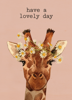 verjaardag kaart hip have a lovely day giraffe