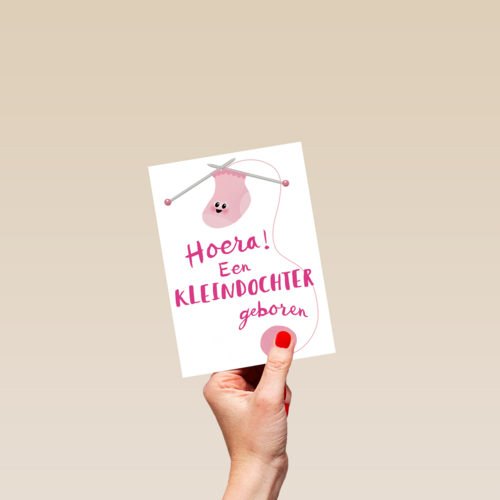 hoera hoera een mooie kleindochter geboren
