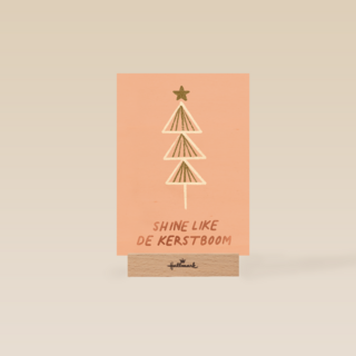 kerstkaart hip shine like de kerstboom