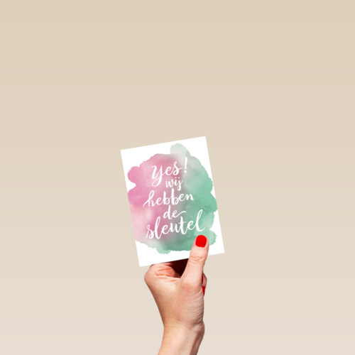 watercolor yes wij hebben de sleutel