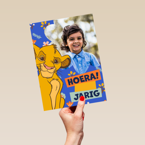 Simba Jarig fotokaart