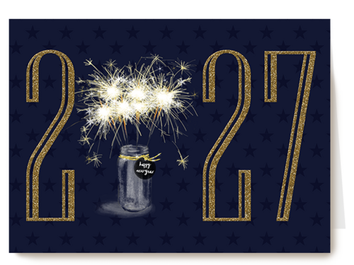 Kaart Hallmark | Nieuwjaar | 2027 Vuurwerk Sterretjes