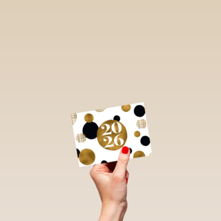 Nieuwjaar 2026 gouden ballen