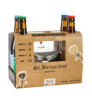 St. Bernardus met glas cadeaupakket