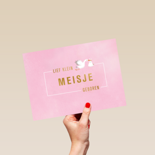 Babykaart dochter Lief klein meisje geboren